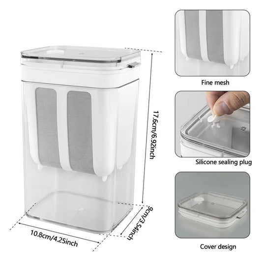 ( FREE HOME DELIVERY ) Homemade Greek Yogurt Maker 1100ml | Multipurpose Food Filter Strainer