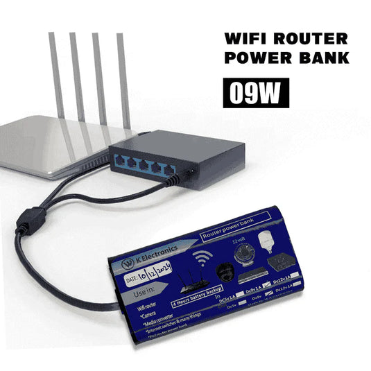 WiFi Router UPS Power Bank 9 Volts - 4 Hours Guaranteed Backup - Tp Link Tenda PTCL & Other Routers