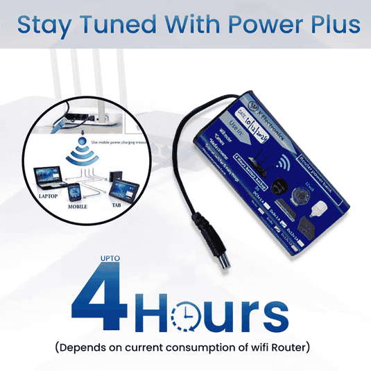 WiFi Router UPS Power Bank 9 Volts - 4 Hours Guaranteed Backup - Tp Link Tenda PTCL & Other Routers