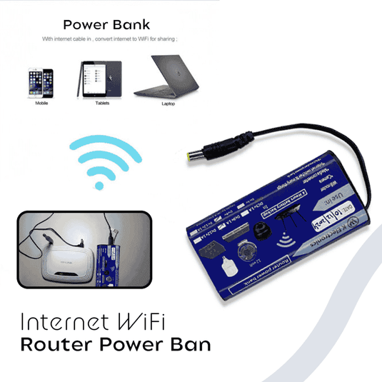 WiFi Router UPS Power Bank 9 Volts - 4 Hours Guaranteed Backup - Tp Link Tenda PTCL & Other Routers