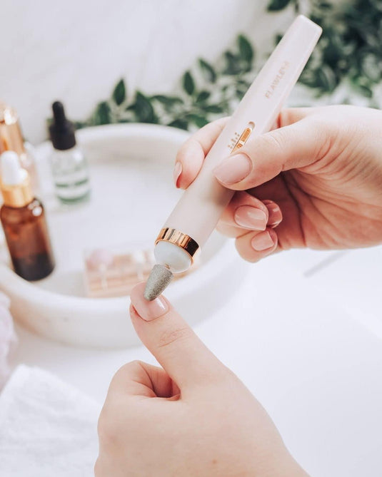 Rechargeable Flawless Salon Nail Finishing Touch Electric Nail Drill Bits File Tool Set