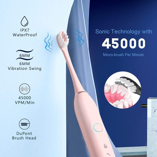 ( FREE HOME DELIVERY ) X3 Rechargeable Sonic Toothbrush – Deep Clean & Whitening