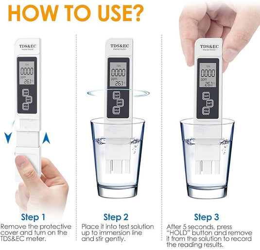 Water Quality Tester TDS Meter - Digital Water Purity Monitor for Drinking Water