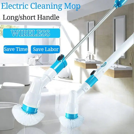 Rechargeable Spin Scrubber Long Handle Cleaning Brush