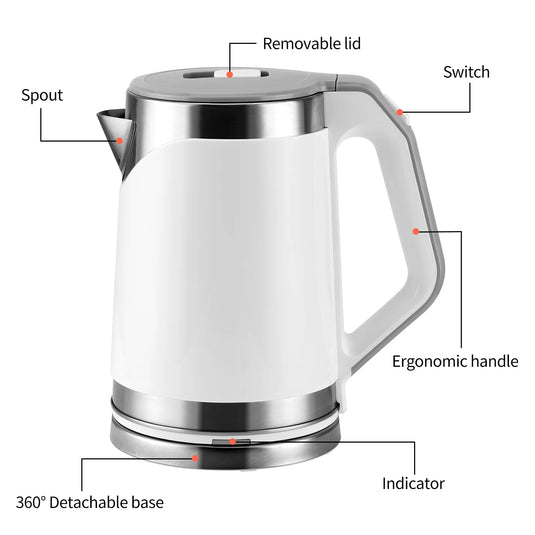 Small Portable Electric Tea Kettle β 2.0L Mini Travel Water Boiler