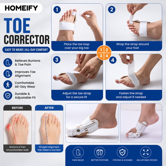 (Free Home Delivery) Pain Relief Bunion Toe Corrector - (IMPORTED W/O KNOB)