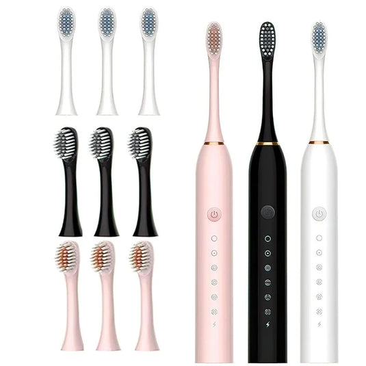 ( FREE HOME DELIVERY ) Rechargeable X3 Sonic Electric Tooth brush| USB Fast Charging Toothbrush with 6 Modes Deep Cleaning Whitening & Gum Care
