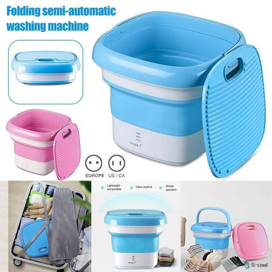 Portable Mini Folding Washing and Spin Dryer Machine (Free home delivery)