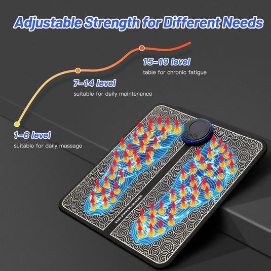 Rechargeable Portable EMS Electric Foot Massage Pad Feet Simulator