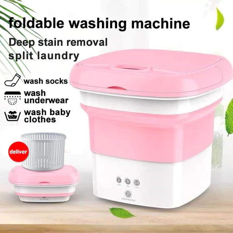 Portable Mini Folding Washing and Spin Dryer Machine (Free home delivery)