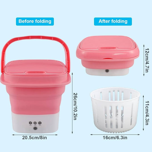 Portable Mini Folding Washing and Spin Dryer Machine (Free home delivery)