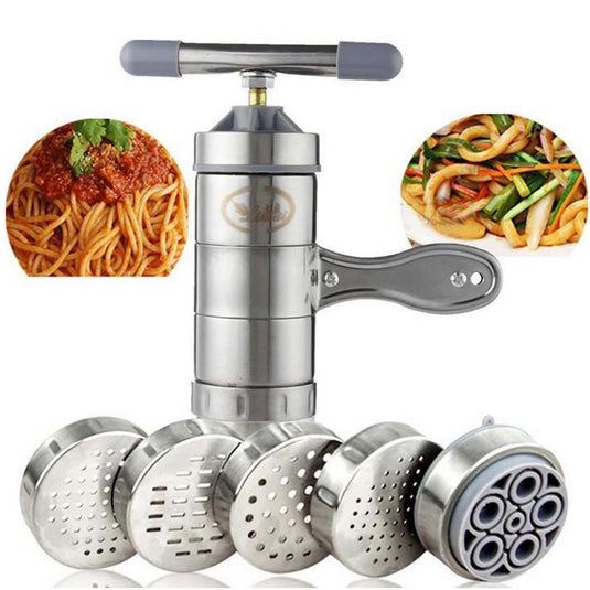 Manual Noodle Maker Machine Pasta Noodle Press Maker Stainless Steel Hand Crank Spaghetti Fettuccine Noodle Dough Press Machine Fruit Juicer Squeezer