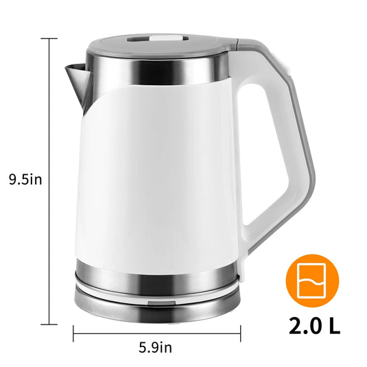 Small Portable Electric Tea Kettle β 2.0L Mini Travel Water Boiler