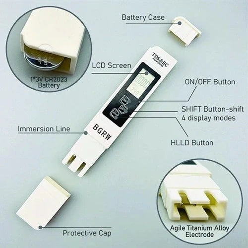Water Quality Tester TDS Meter - Digital Water Purity Monitor for Drinking Water