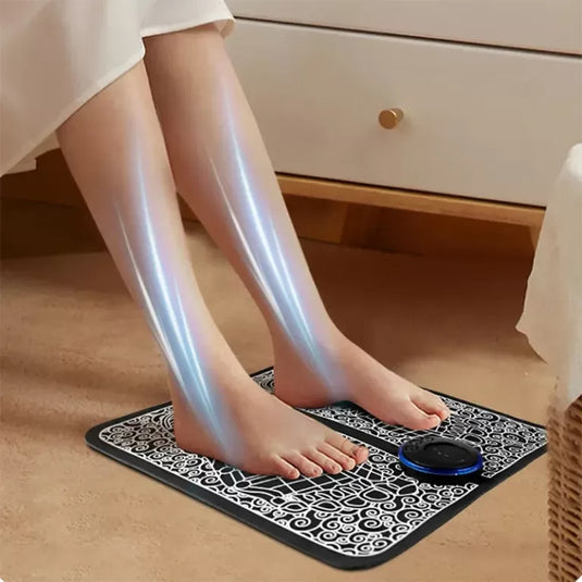 Rechargeable Portable EMS Electric Foot Massage Pad Feet Simulator