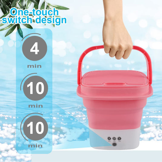 Portable Mini Folding Washing and Spin Dryer Machine (Free home delivery)