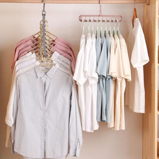 (Pack of 6) Adjustable Multipurpose Plastic Hangers