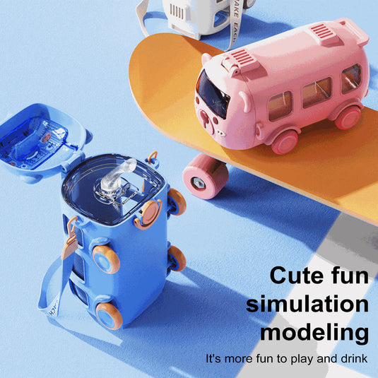 Bus Water Bottle 500ml Water Drinking Bottle for Child Travel