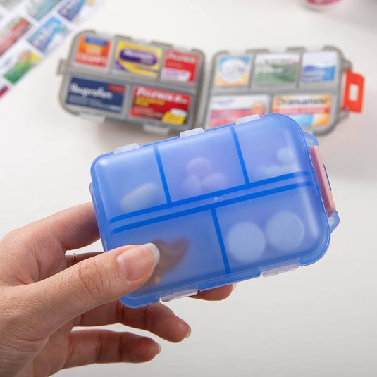 7 Compartment Pill Box Medicine Tablet Organizer