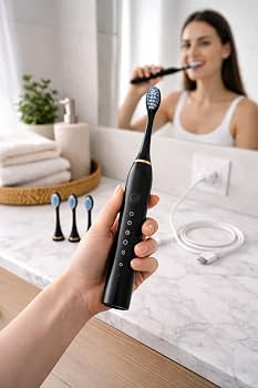 ( FREE HOME DELIVERY ) Rechargeable X3 Sonic Electric Tooth brush| USB Fast Charging Toothbrush with 6 Modes Deep Cleaning Whitening & Gum Care