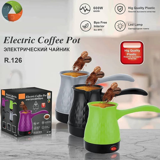 (FREE DELIVERY) Portable Electric Turkish Coffee Pot & Tea Kettle – 0.5 Liter & Corded – 600W