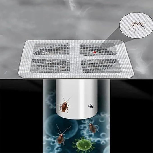 (Pack Of 5) Disposable Drain Hair Catcher Mesh Stickers With Free Shipping