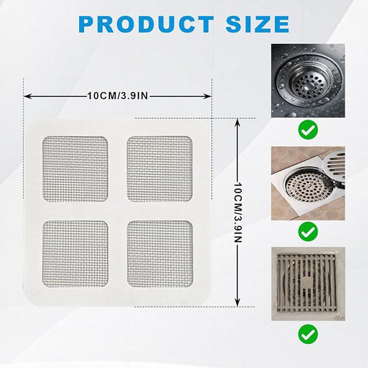 (Pack Of 5) Disposable Drain Hair Catcher Mesh Stickers With Free Shipping