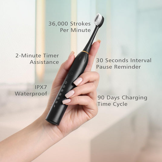( FREE HOME DELIVERY ) Rechargeable X3 Sonic Electric Tooth brush| USB Fast Charging Toothbrush with 6 Modes Deep Cleaning Whitening & Gum Care