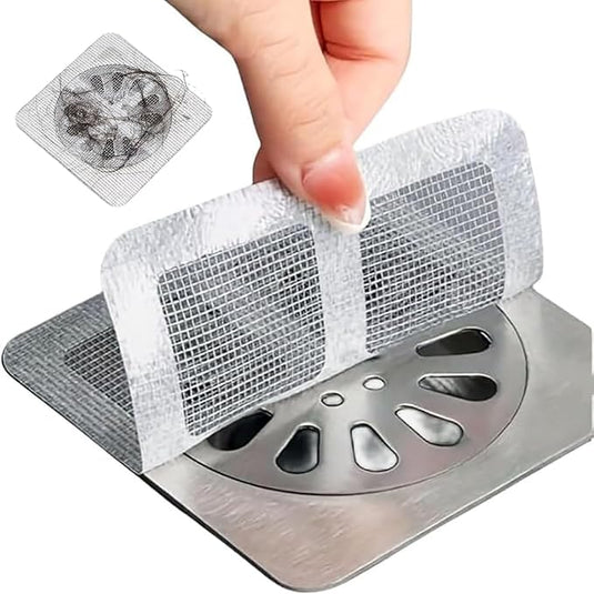 (Pack Of 5) Disposable Drain Hair Catcher Mesh Stickers With Free Shipping
