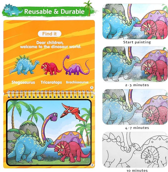 Portable Magic Water Coloring Book for Kids