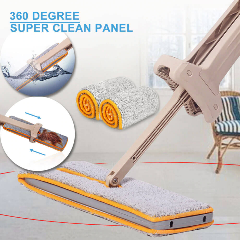 Double Sided Lazy Mop With Self-Wringing Ability