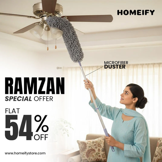 Flexible Microfiber Feather Duster Kit with 30-100 Inches Telescoping Extension Pole