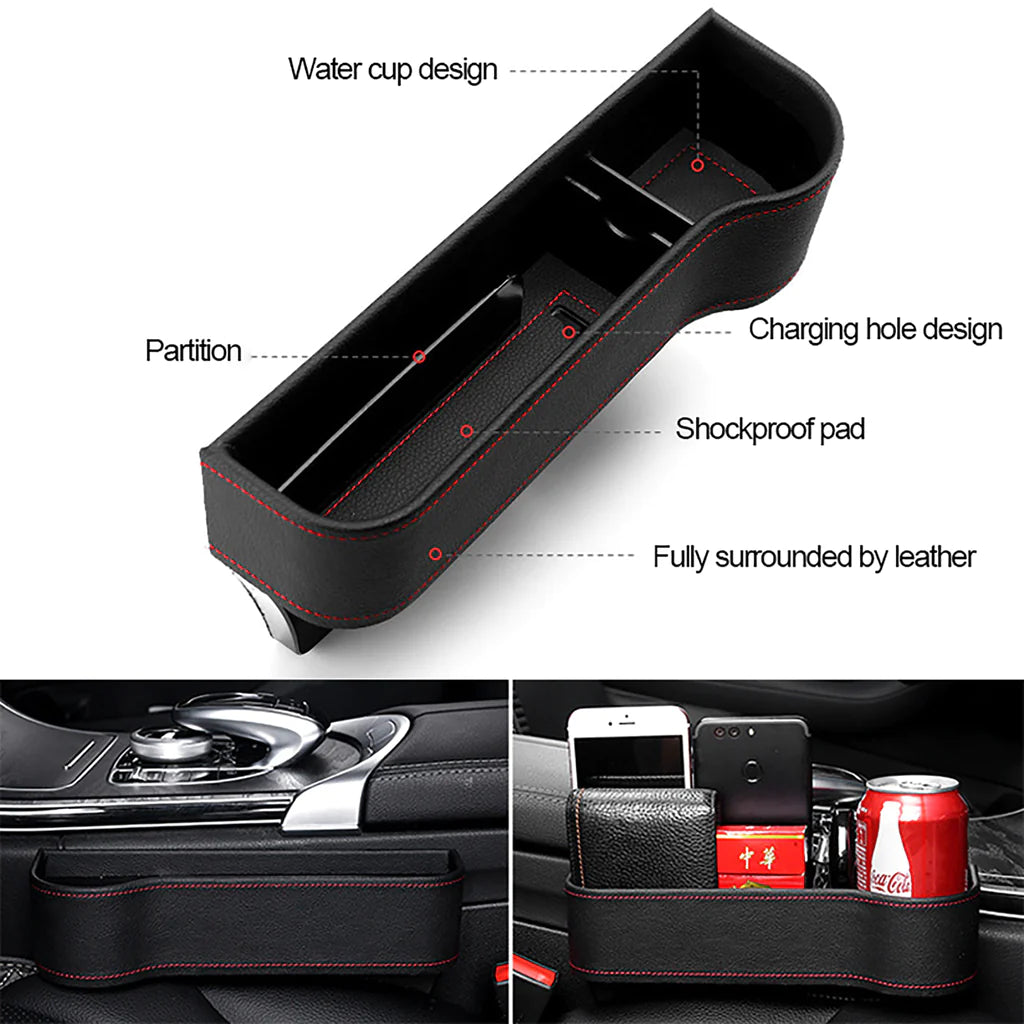 1 Pair (2PCS) Car Seat Gap Storage Box For Wallet Phone Cigarette Stowing Tidying
