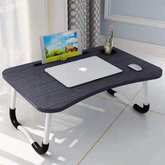 Laptop Table with Dock Stand/Study Table/Bed Table/Foldable and Portable/Ergonomic & Rounded Edges/Non-Slip Legs/Engineered Wood