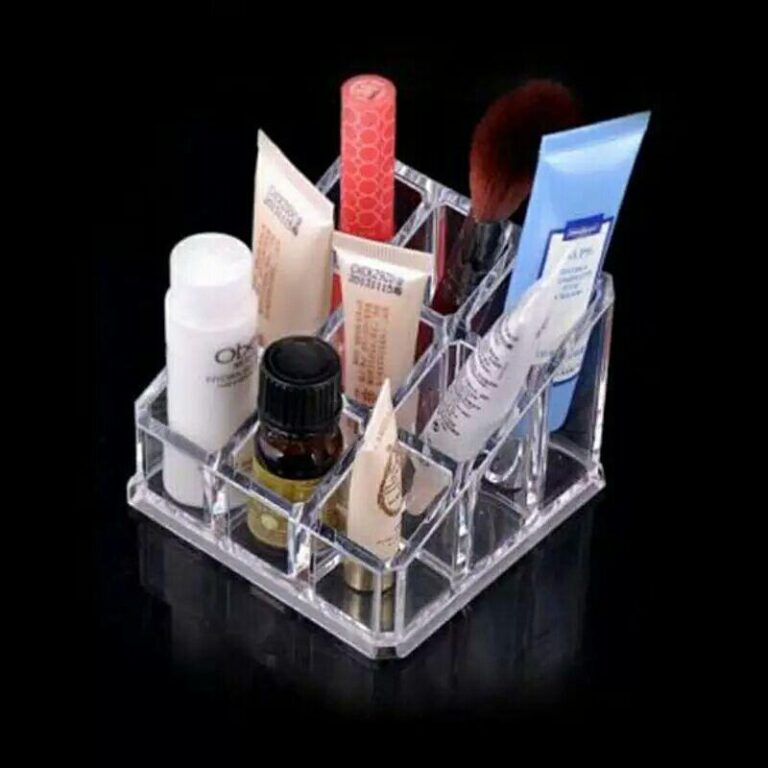Sale!  Add to wishlist 9 Grid Acrylic Makeup Organizer Storage Box Cosmetic Box Women Lipstick Jewelry Box