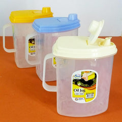 Oil Jug Plastic (1 Liter) Plastic Oil Jug High quality beautiful design, Cooking Essentials Multicolor