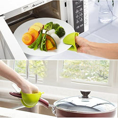 2Pcs Silicone Cooking Pinch Grips Oven Mitts - Heat Resistant Gloves Clips Insulation Non Stick
