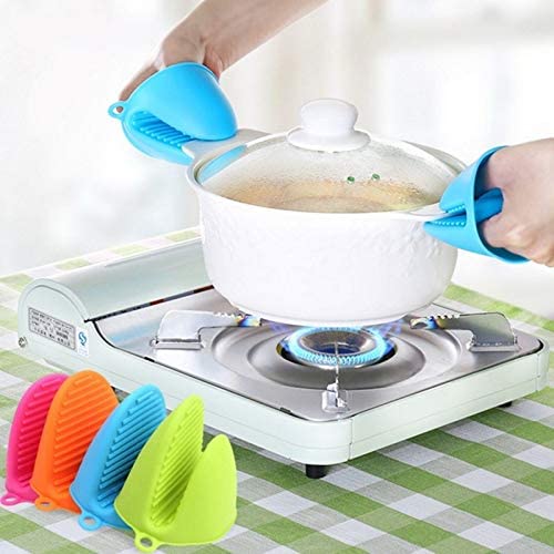 2 Pair(4PCS)  Silicone Cooking Pinch Grips Oven Mitts - Heat Resistant Gloves Clips Insulation Non Stick