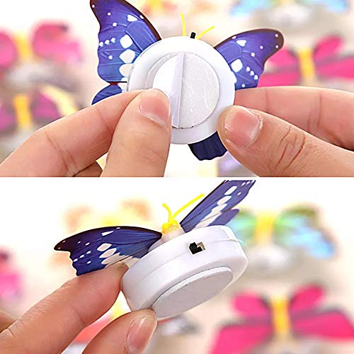 Pack of 6 Glowing LED Butterfly Wall Night Light Stickers