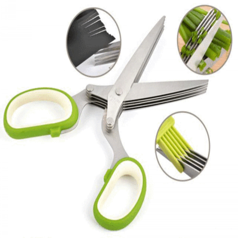 5 Layers Of Multi-Functional Stainless Steel Kitchen Scissors