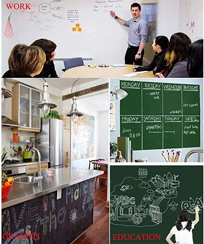 DIY Large Size Chalkboard Sticker Paper - Black Board Wall Adhesive Contact Paper Roll - 1.5x4Feet - Black( Free home delivery )