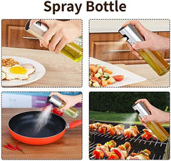 Olive Oil Sprayer, 100ml Stainless Steel Oil Vinegar Spray Bottle Dispenser Seasoning Kettle Kitchen Tool
