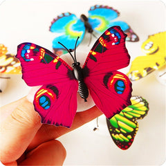 Pack of 10 Self Adhesive LED Butterfly lights, Room Decor Wall Lights