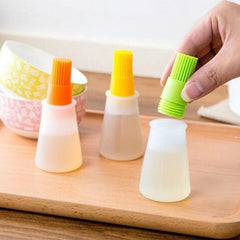 Silicone BBQ Cooking Oil Bottle With Basting Brush