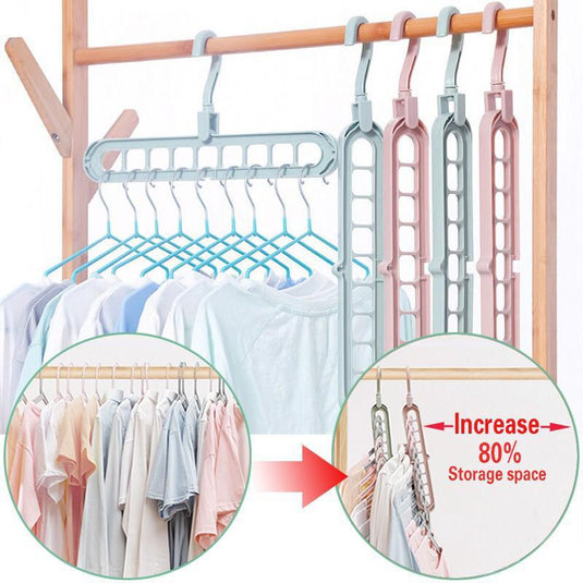 (Pack of 6) Adjustable Multipurpose Plastic Hangers
