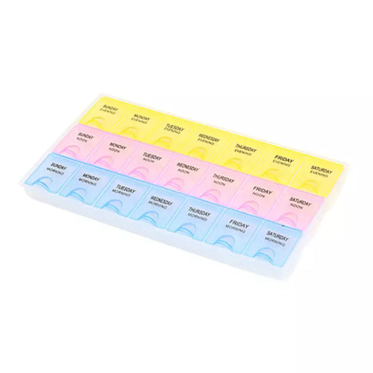 Monthly Pill Box am/pm Pill Organizer box for 7 Days 21 Compartments weekly pill box in stock