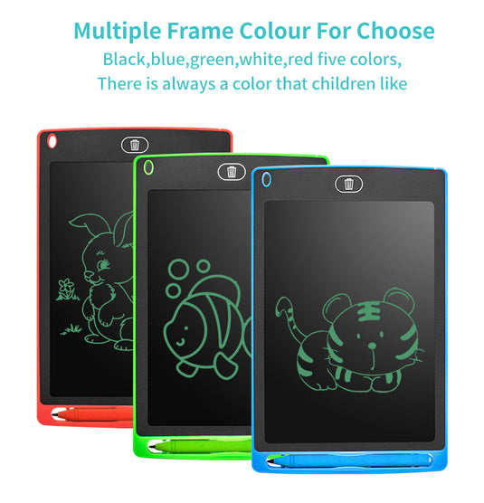 LCD Writing Tablet for Kids, 8.5 Inch Doodle Board Erasable Drawing Tablet Writing Pad Drawing Pad with Pen, Educational Learning