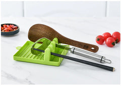 (Pack of 2) Kitchen Spoon Holders Fork Spatula Rack Shelf Organizer Plastic Spoon Rest Chopsticks Holder