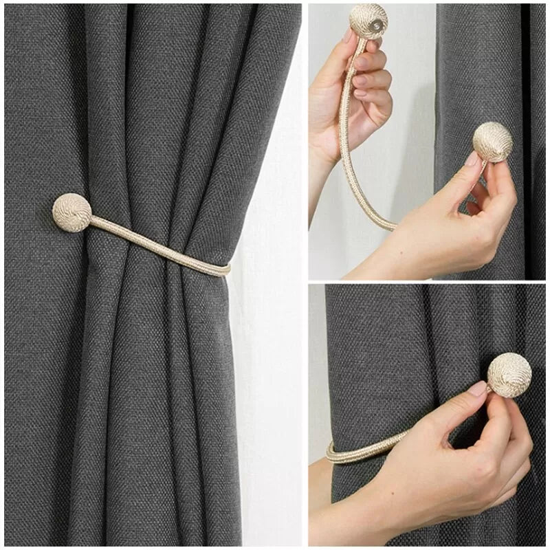 Magnetic Curtain Tieback High Quality Holder Hook Buckle Clip Curtain Tieback Polyester Decorative Home Accessories