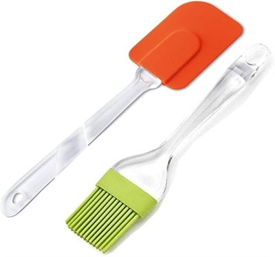 2 Pair(4PCS) silicone BBQ Oil Brush with Spatula